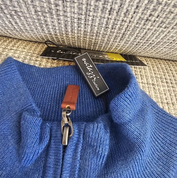Luciano Natazzi 1/4 Zip up sweater Sz S NWT - Picture 2 of 6
